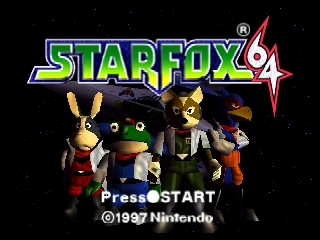 Star Fox 64 title screen for Nintendo 64